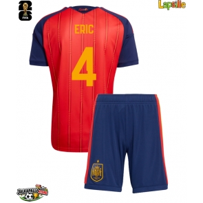 Espanja Eric Garcia #4 Kotipaita Lapsille MM-kisat 2026 Lyhythihainen (+ shortsit)
